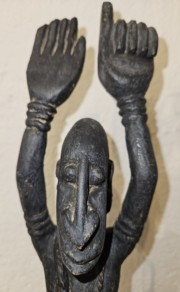 African Dogon Statuette - Origin Mali - 20th Century -photo-2