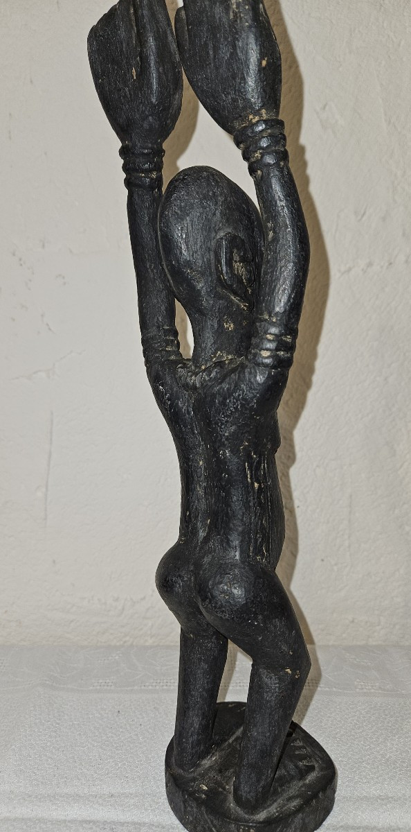 African Dogon Statuette - Origin Mali - 20th Century -photo-2
