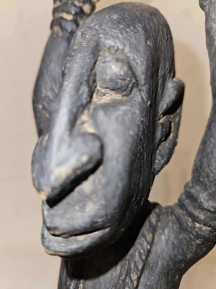 African Dogon Statuette - Origin Mali - 20th Century -photo-6