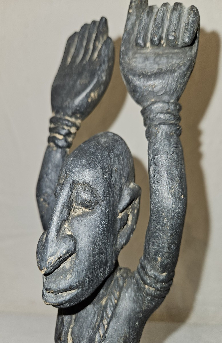 African Dogon Statuette - Origin Mali - 20th Century -photo-8
