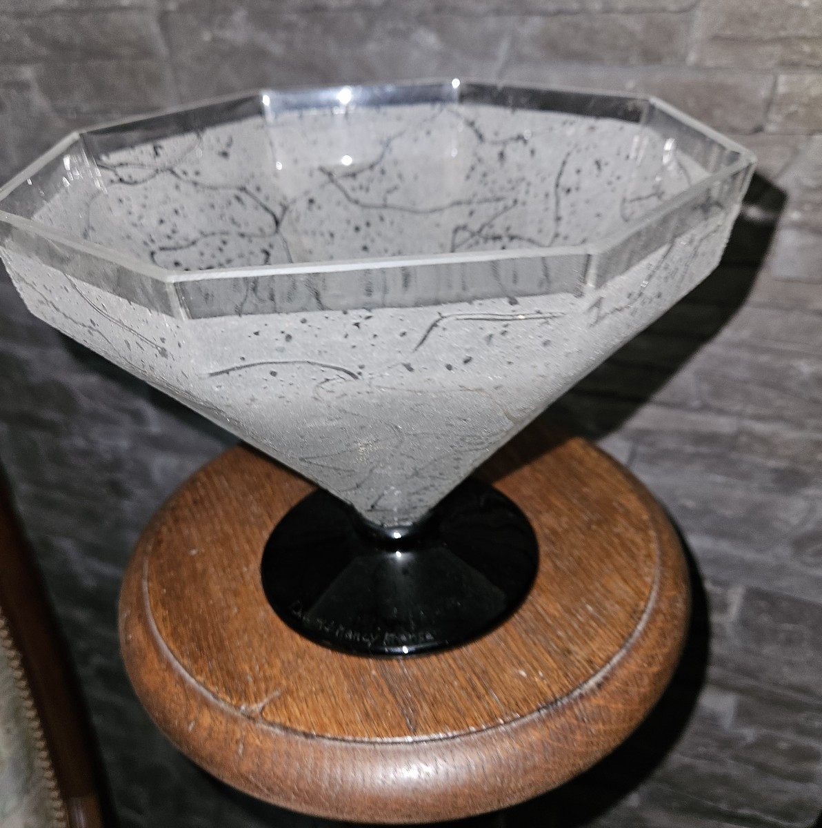 Daum Acid-etched Crystal Bowl - Art Deco - 1925 - Signed -