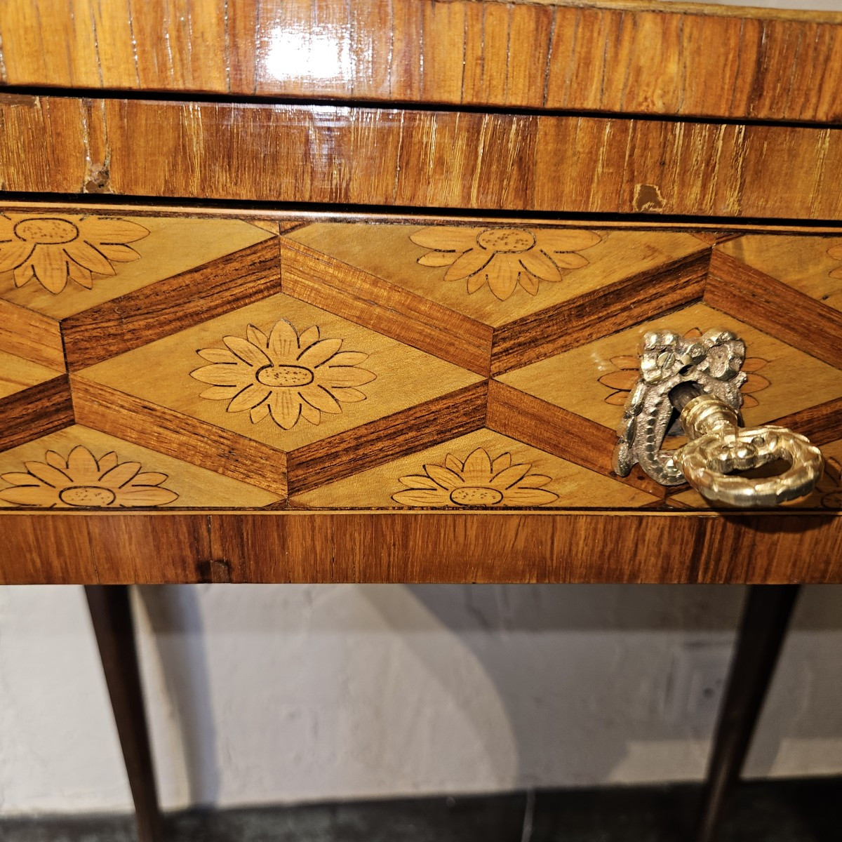 Krieger Writing Table - 19th Century - Louis XV - Louis XVI Transitional Style --photo-1