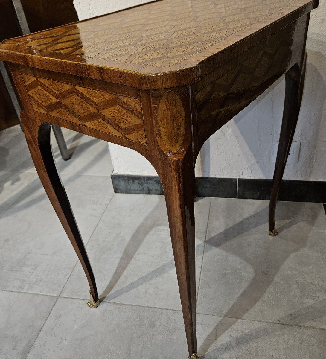 Krieger Writing Table - 19th Century - Louis XV - Louis XVI Transitional Style --photo-2