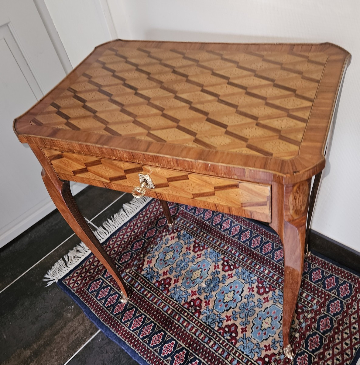 Krieger Writing Table - 19th Century - Louis XV - Louis XVI Transitional Style --photo-6