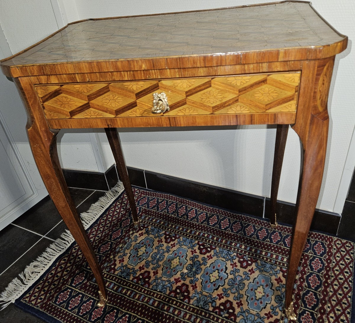 Krieger Writing Table - 19th Century - Louis XV - Louis XVI Transitional Style --photo-8