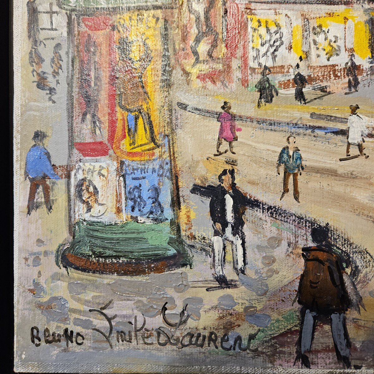 Tableau Montmartre - le Moulin Rouge - LAURENT Bruno Emile - 20ème - -photo-2