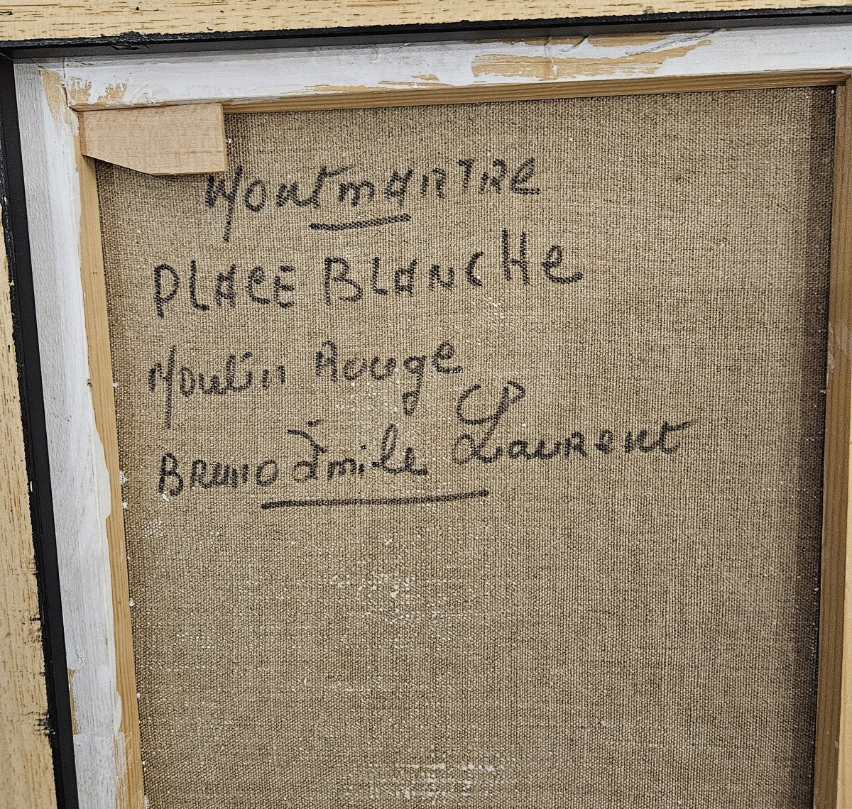 Tableau Montmartre - le Moulin Rouge - LAURENT Bruno Emile - 20ème - -photo-6