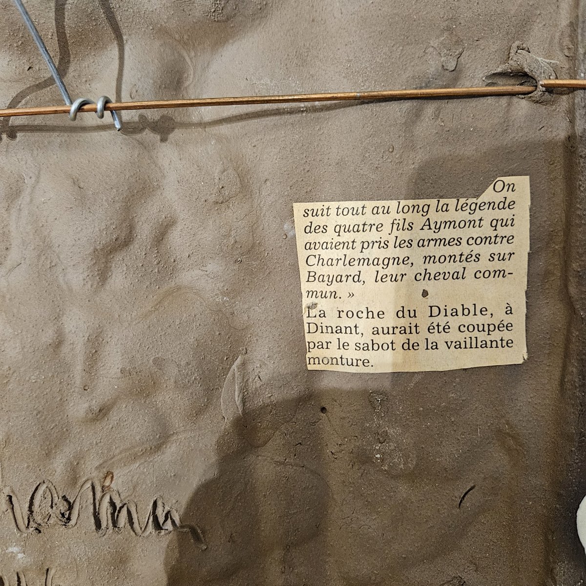Plaque en céramique émaillée de Odette DIJEUX, "le Cheval-fée Bayard" - vers 1950.   -photo-4