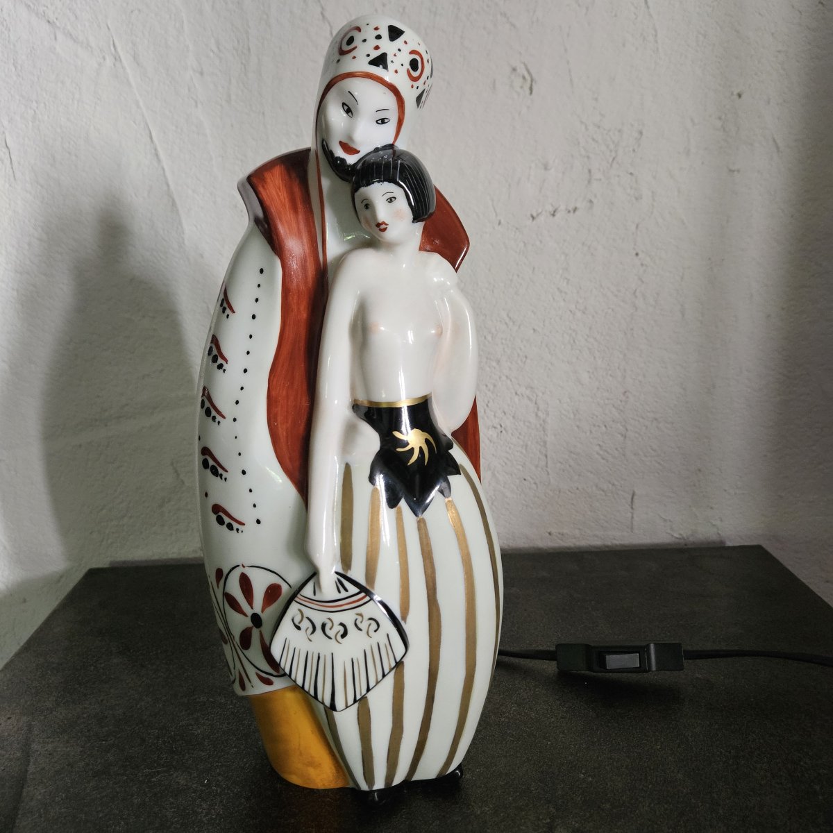 Art Deco Mood Lamp With Fragrance Diffuser — Signed Amelin - Limoges.-photo-4