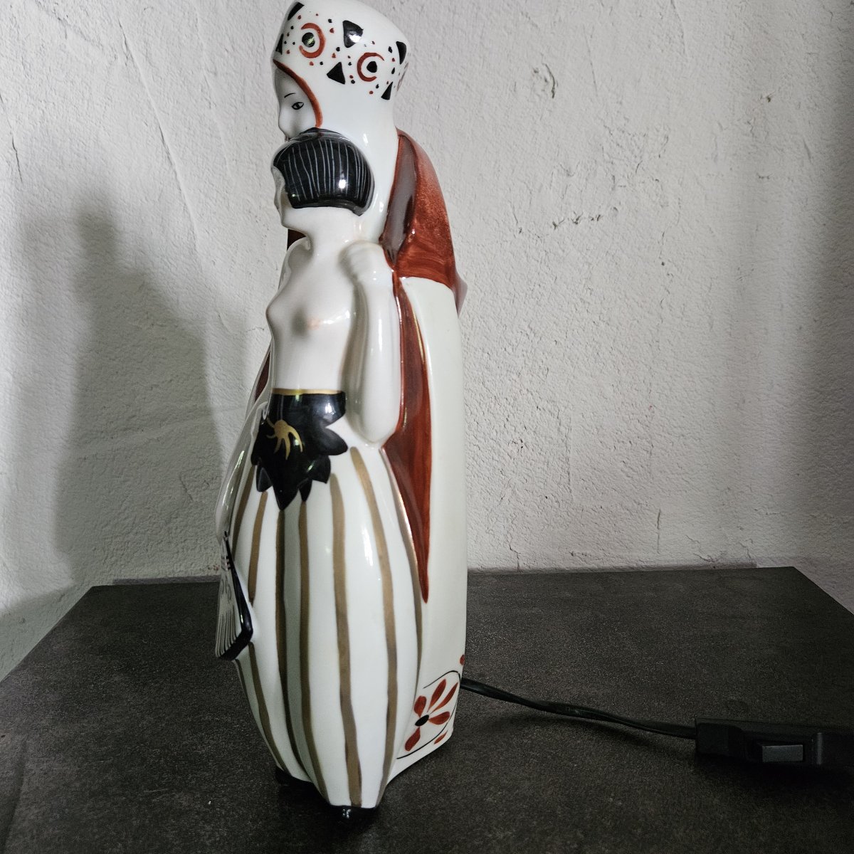 Art Deco Mood Lamp With Fragrance Diffuser — Signed Amelin - Limoges.-photo-1