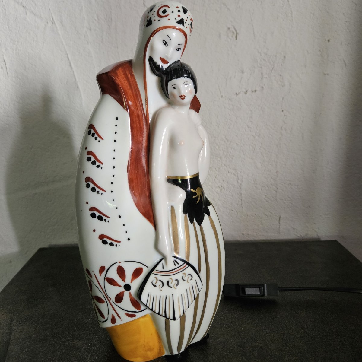 Art Deco Mood Lamp With Fragrance Diffuser — Signed Amelin - Limoges.-photo-2