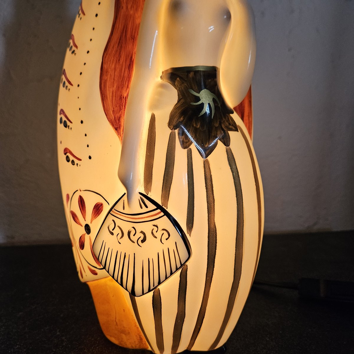 Art Deco Mood Lamp With Fragrance Diffuser — Signed Amelin - Limoges.-photo-6