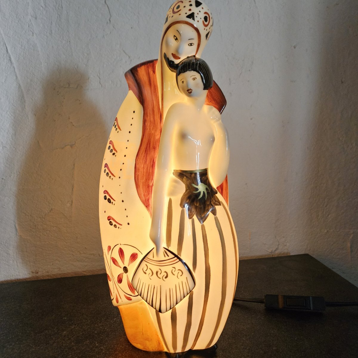 Art Deco Mood Lamp With Fragrance Diffuser — Signed Amelin - Limoges.
