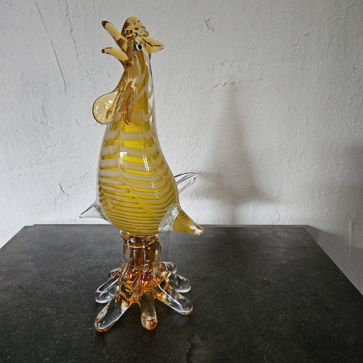 Coq en verre soufflé  -  MURANO  - époque 20ème  - -photo-2