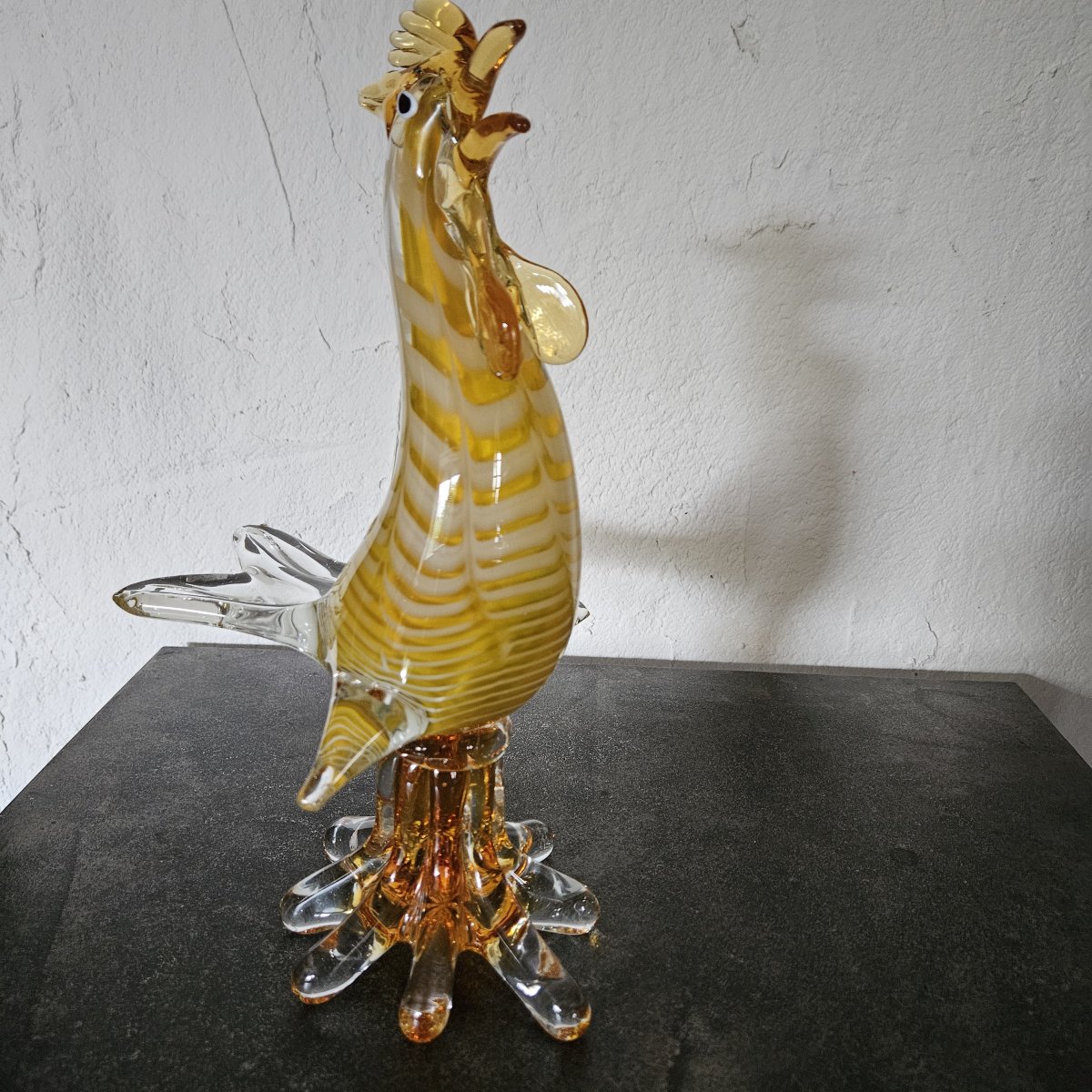 Coq en verre soufflé  -  MURANO  - époque 20ème  - -photo-4