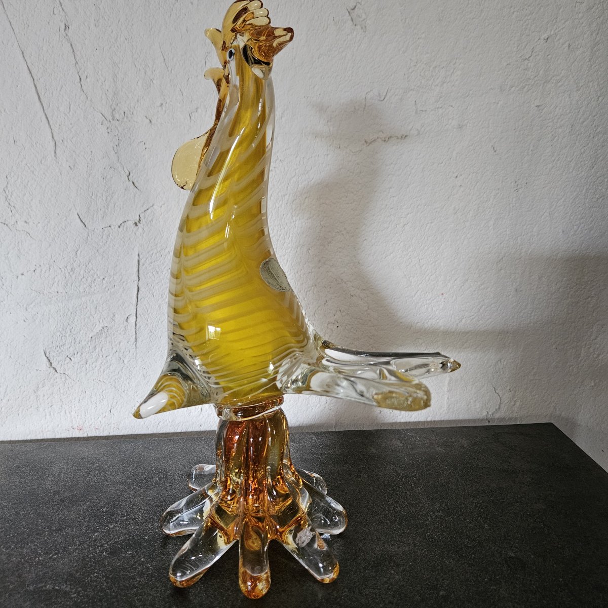 Coq en verre soufflé  -  MURANO  - époque 20ème  - -photo-6