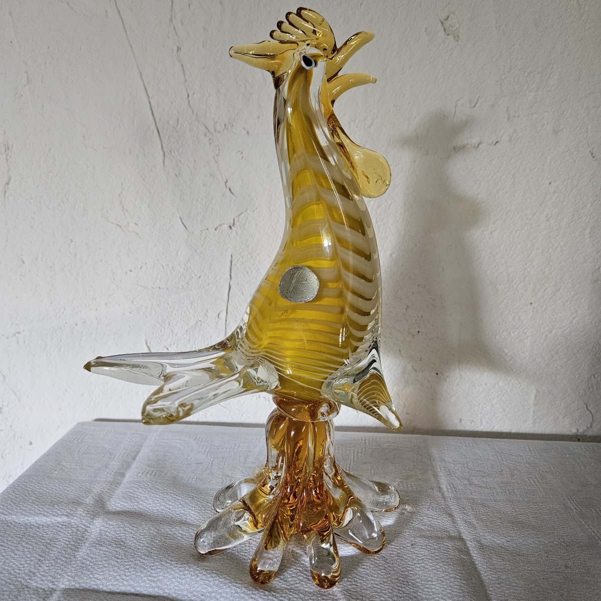 Coq en verre soufflé  -  MURANO  - époque 20ème  - -photo-8