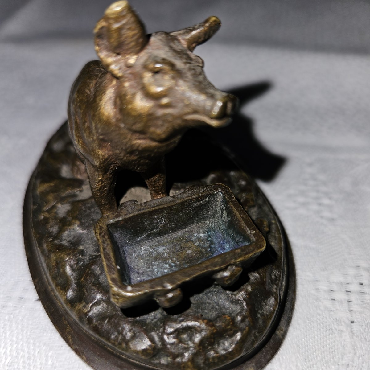 Petit cochon   en bronze  - attribué à Christophe  FRATIN  -  vers 1830.-photo-8