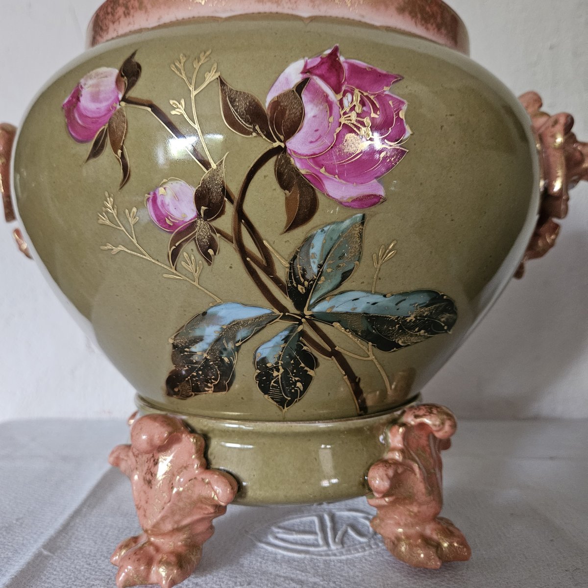 Centerpiece / Plant Pot - Delinières Porcelain - Limoges - Designed By Samson Toul - 19th Century-photo-4