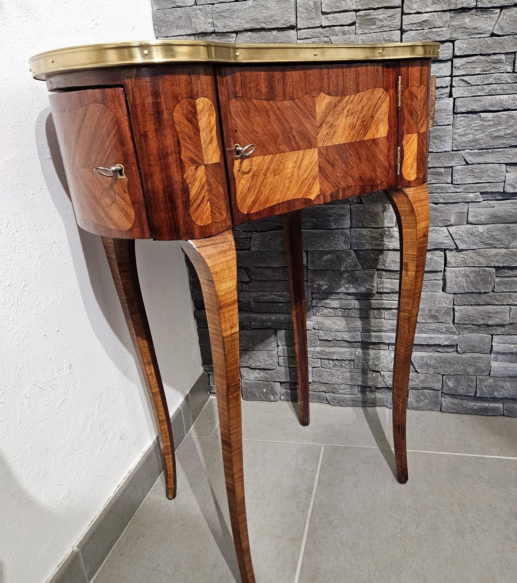 Rare Louis XV-period Chiffonnière Table Attributed To Pierre Roussel (1723–1782)-photo-3
