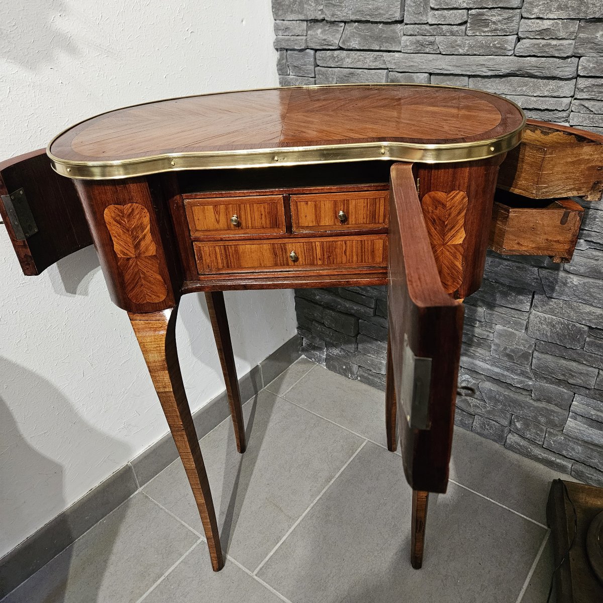 Rare Louis XV-period Chiffonnière Table Attributed To Pierre Roussel (1723–1782)-photo-8