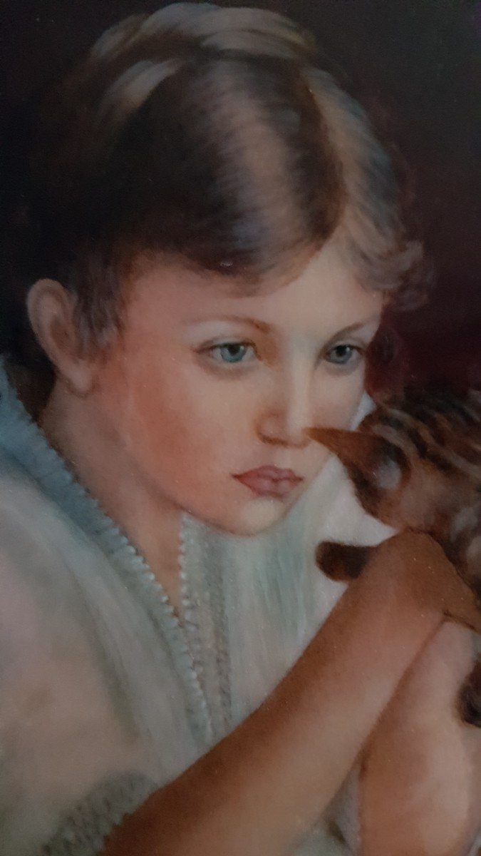 Painting Enamel De Limoges Signed Faure-photo-1