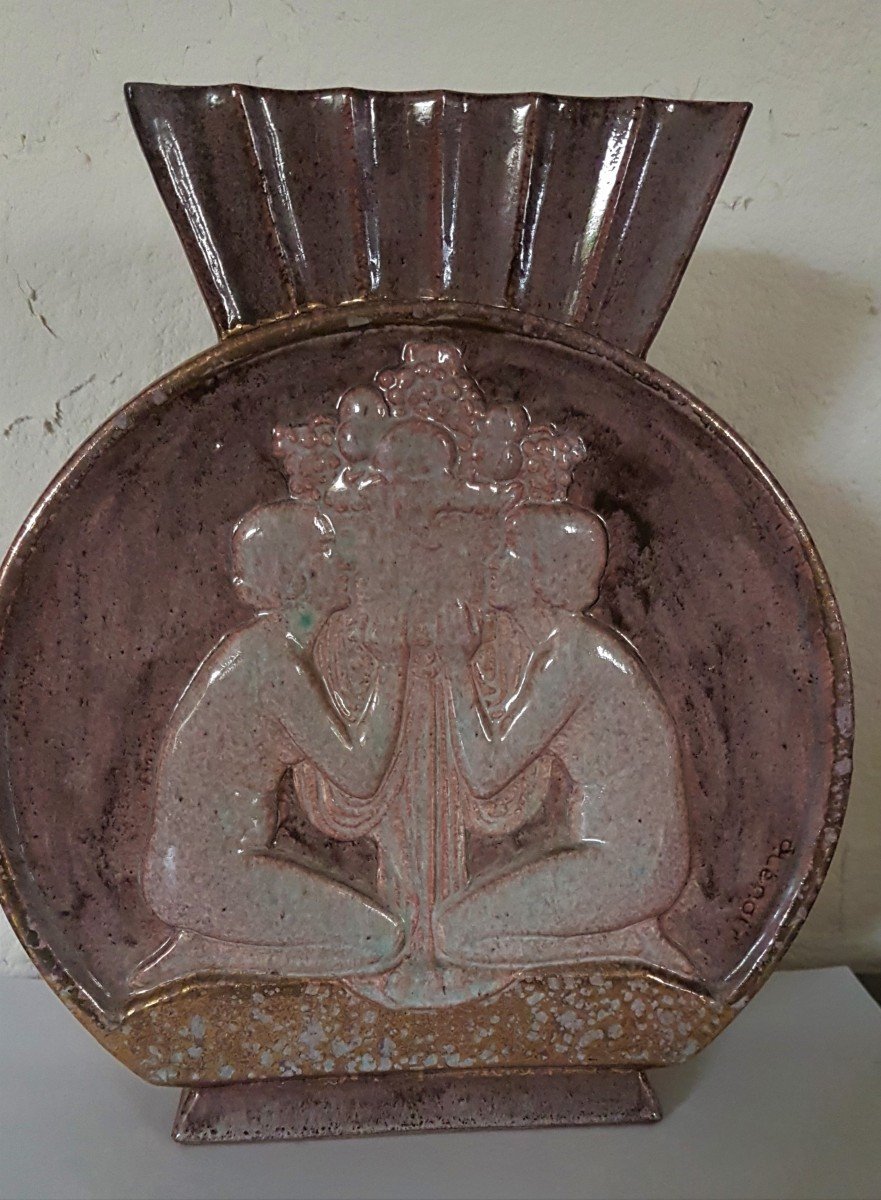 Art Deco Ceramic Vase By Pierre Lenoir   (1879  -  1951)-photo-6