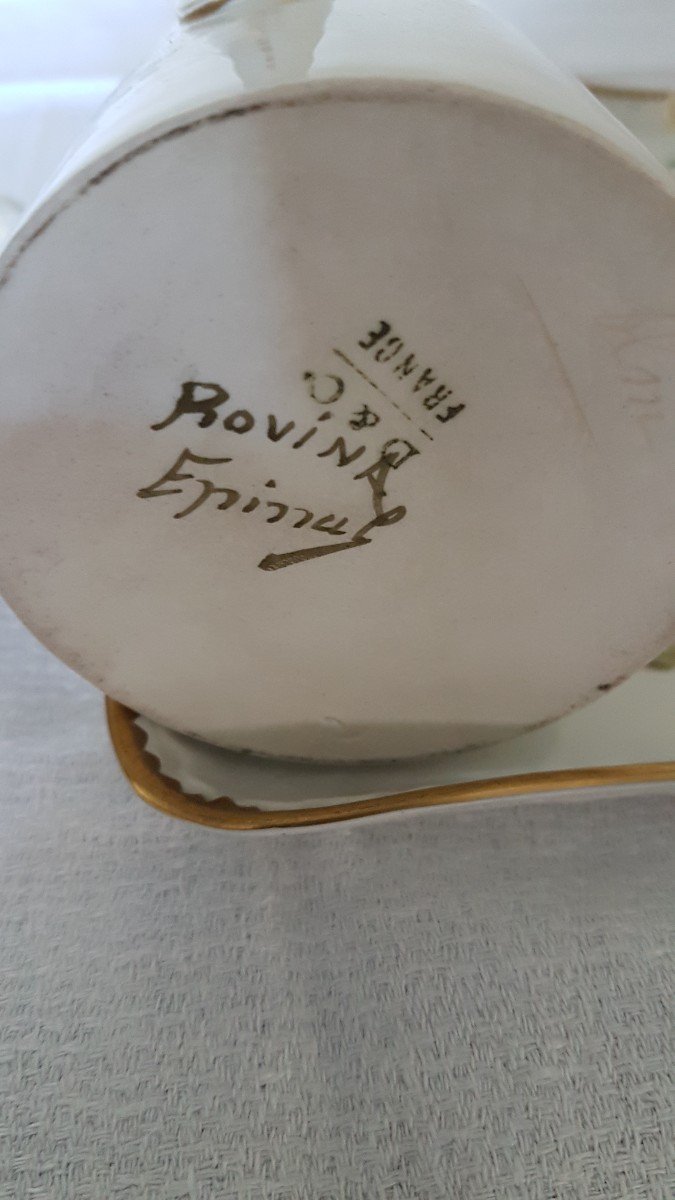 Limoges Porcelain Head To Head Set Signed Rovina Epinal-photo-3