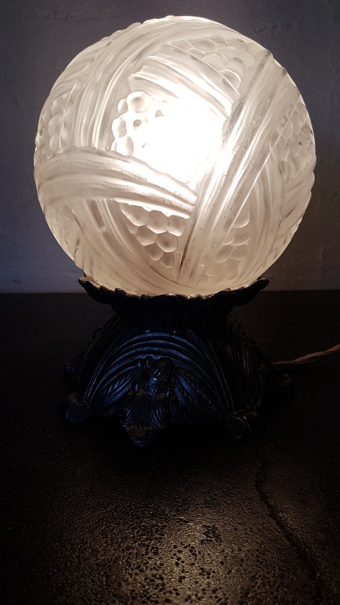 Lampe Art Déco Hettier Et Vincent 1930-photo-2