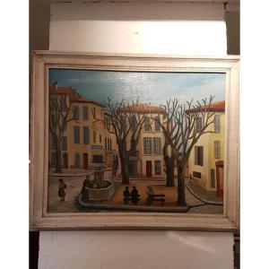 Painting City Of Cassis By M. Vial - Early 20th