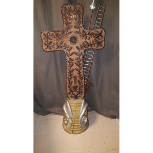 Large Carved Black Forest Cross