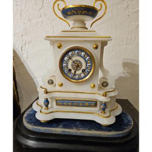 Pendulum Under Globe In Alabaster And Gilt Bronze Napoleon III Period