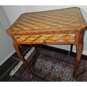 Krieger Writing Table - 19th Century - Louis XV - Louis XVI Transitional Style -