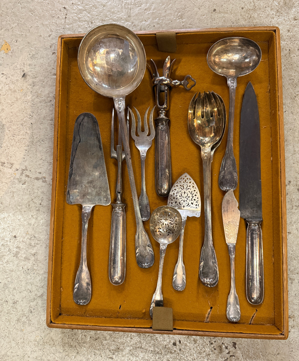 Ménagère argent 72 pièces - BOIN  TABURET dans coffret-photo-3