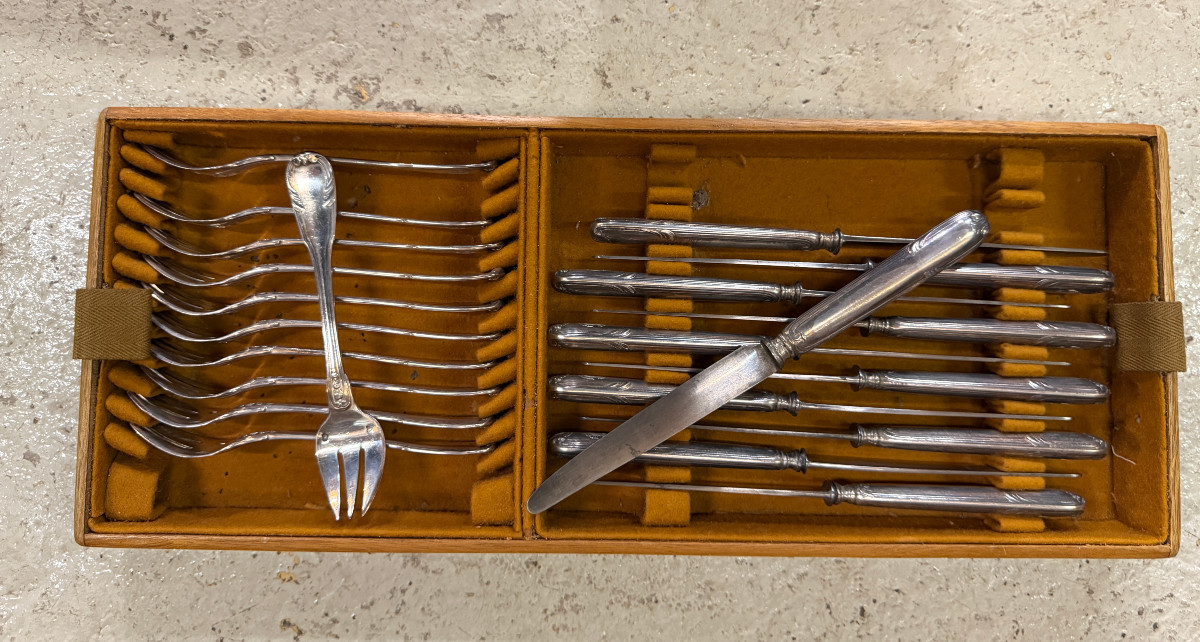 Ménagère argent 72 pièces - BOIN  TABURET dans coffret-photo-4