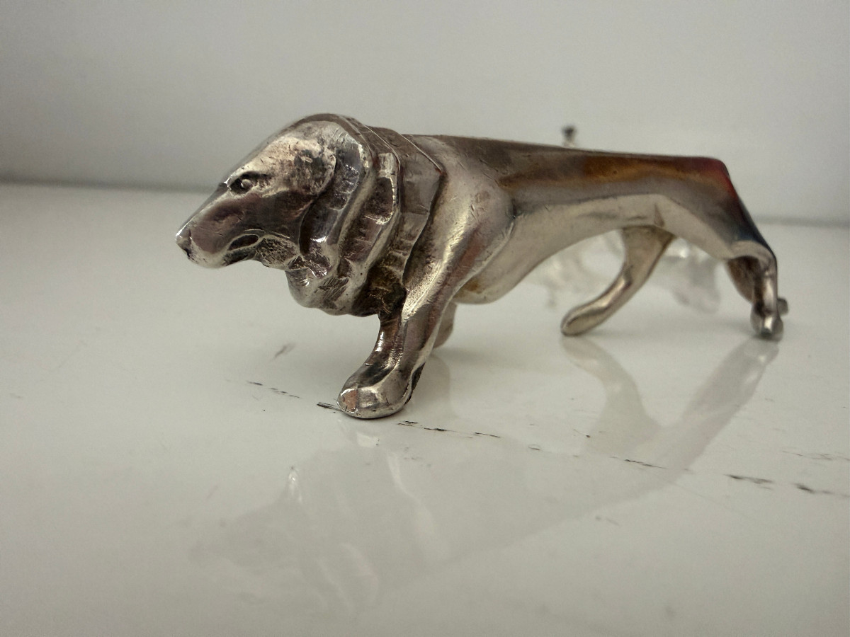 GALLIA - 12 porte-couteaux animaux différents - Métal Argenté - Art Déco-photo-4