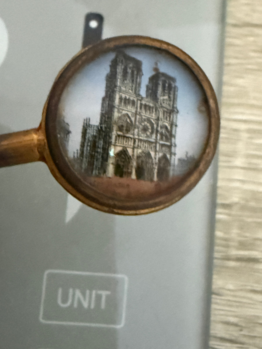Sewing Kit-accessories Partly In Gold -egg Shape- 4 Views Of Paris-photo-4