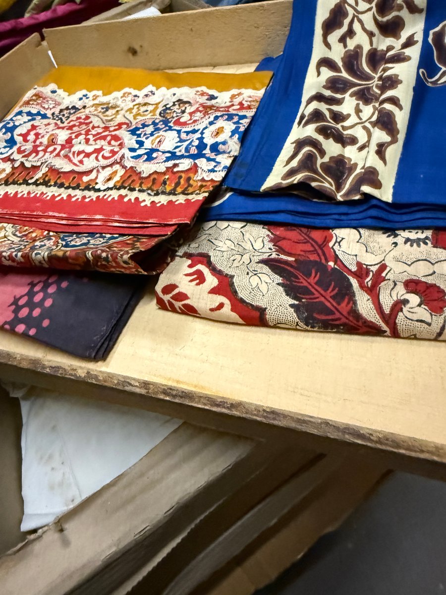 Lot Of Fabrics - 19th Century Clothes And Linens-photo-4