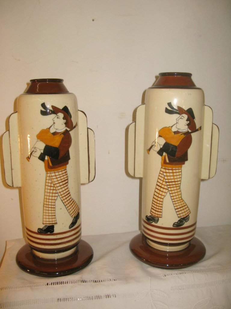 2 Vases Faience Quimper Early Twentieth-photo-2