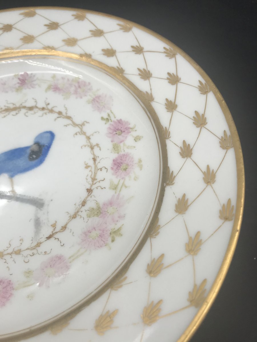 Assiette En Porcelaine Fin XVIII° Marque : Dagoty -photo-2