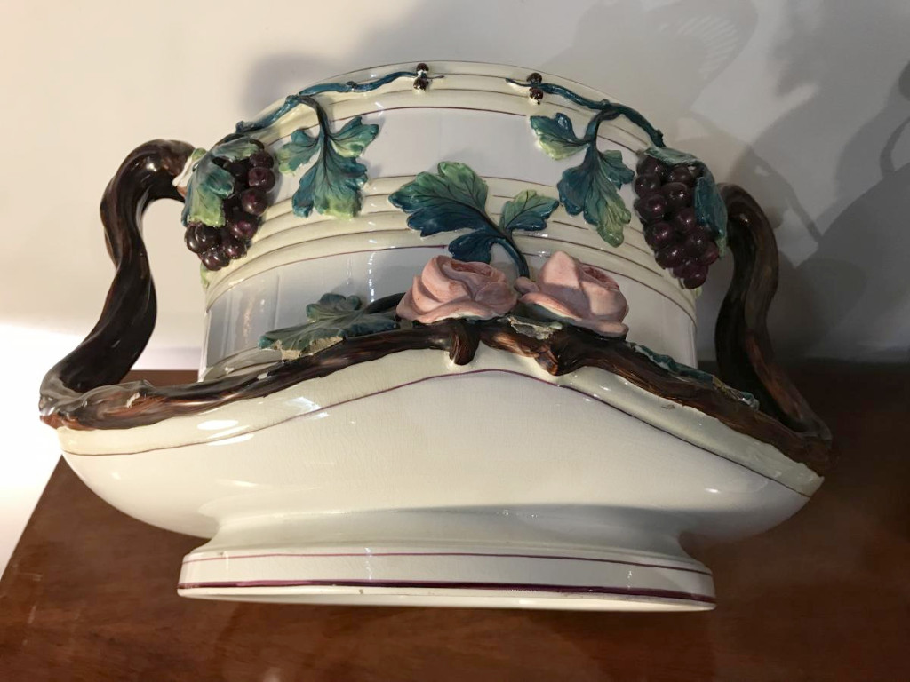 Large Punch Bowl (or Tureen) - 1868 - Rörstrand Ceramic In Sweden-photo-2