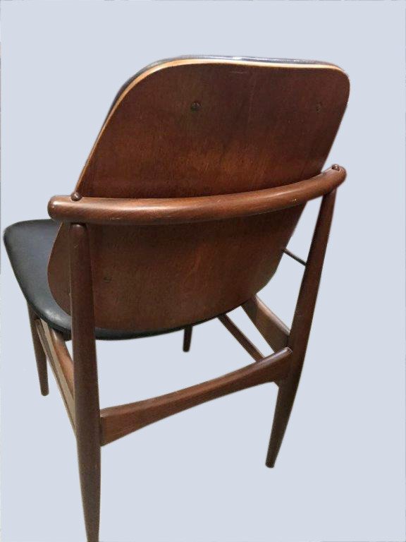 Bureau Scandinave  Louis van Teeffelen -Avec Sa Chaise-  Année 60 - Très Bon état - Teck Et Palissandre-photo-1