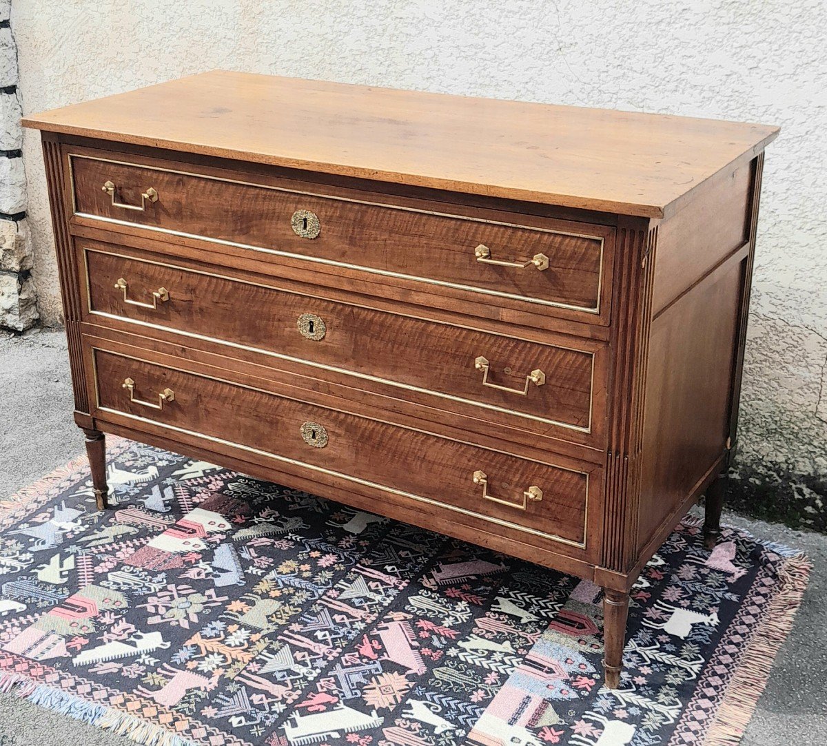 Mahogany Commode, Louis XVI Period, 18th -photo-3