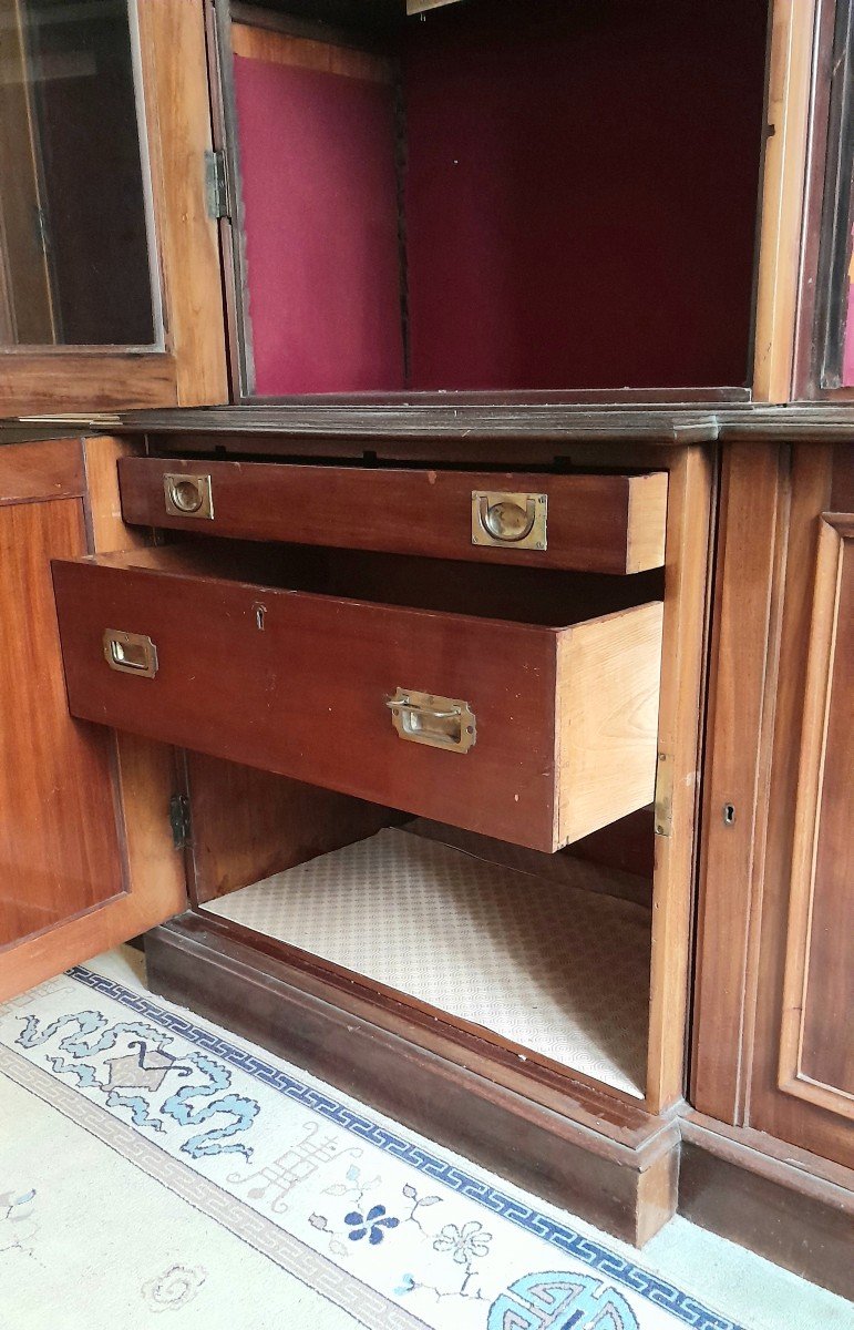 Louis Philippe Style Mahogany Bookcase, 20th Century -photo-3