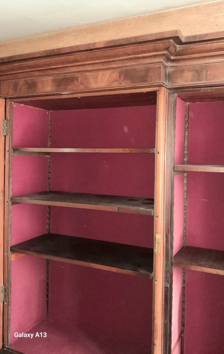 Louis Philippe Style Mahogany Bookcase, 20th Century -photo-4