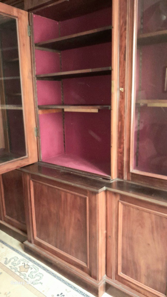 Louis Philippe Style Mahogany Bookcase, 20th Century -photo-5