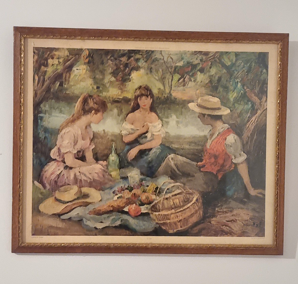 Color Lithograph “lunch On The Grass”