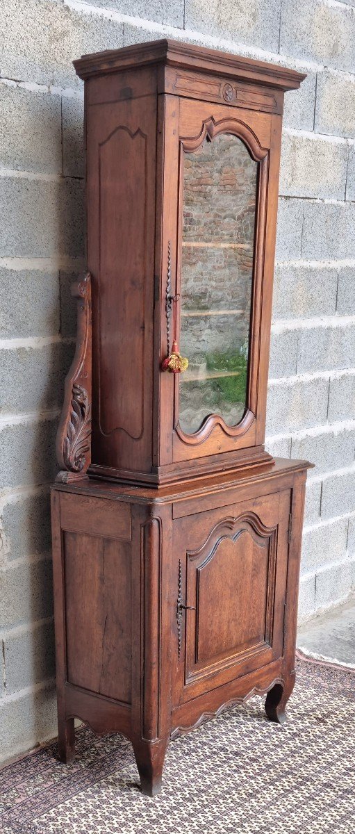 Confiturier, vitrine en Chêne d'époque Régence18ème -photo-2
