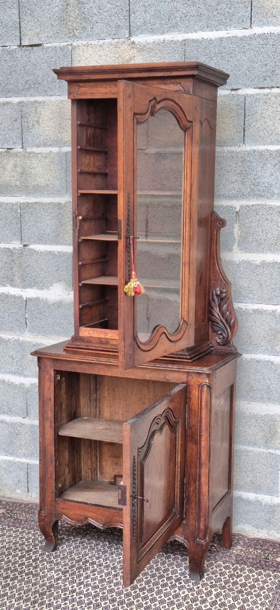 Confiturier, vitrine en Chêne d'époque Régence18ème -photo-3