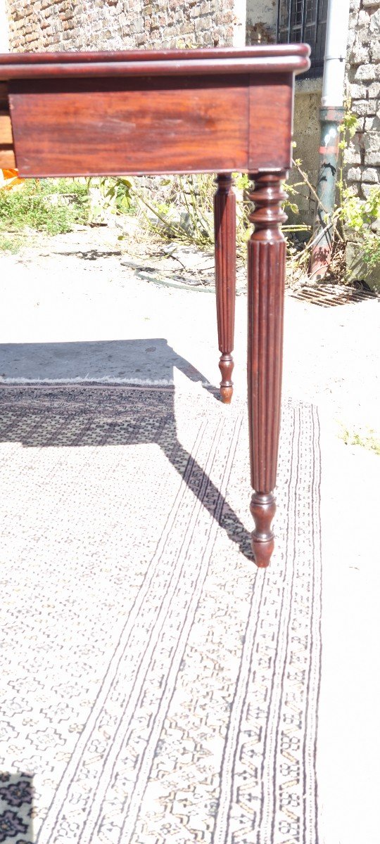 Table à Jeux En Acajou, d'époque Louis Philippe 19ème -photo-1